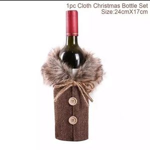 christmas/holiday wine cover
